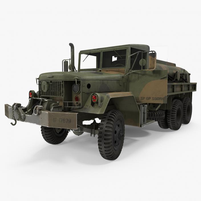 3D Fuel Tank Truck m49 Rigged