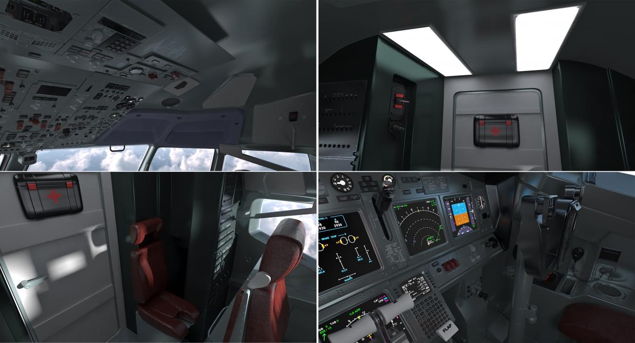 3D Boeing 737-900 with Interior Generic