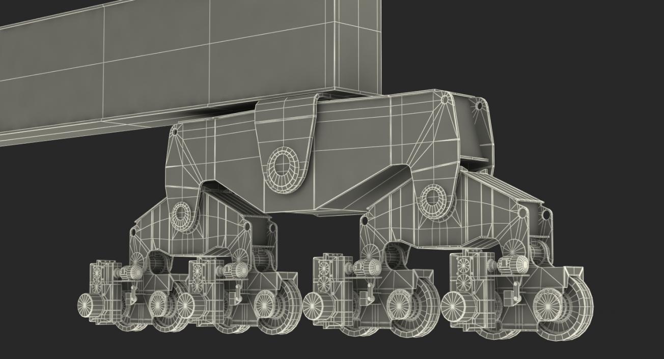 3D Quayside Container Crane Rigged