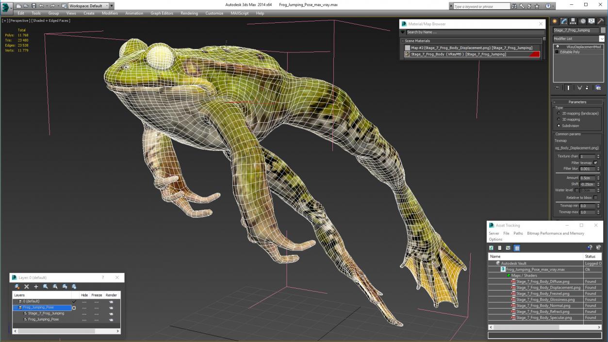 Frog Jumping Pose 3D