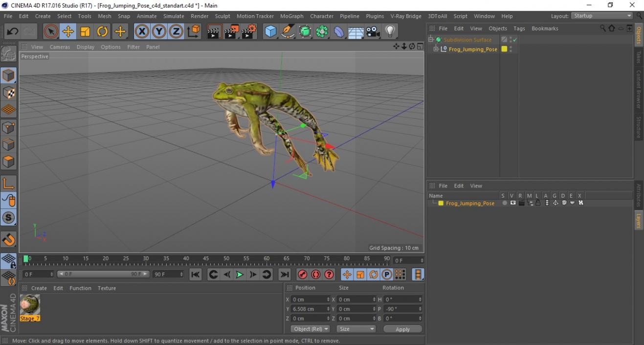 Frog Jumping Pose 3D