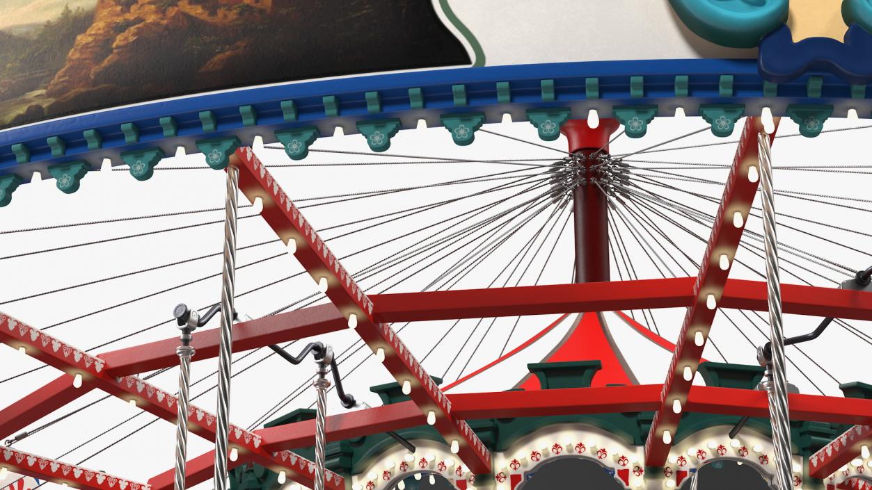 Amusment Park Carousel 3D