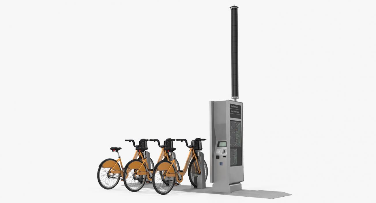 3D Sharing Pay Station with Bicycles Generic