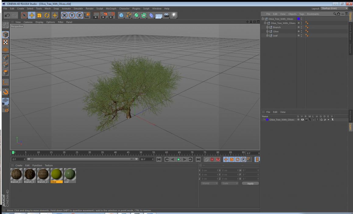 Olive Tree With Olives 3D