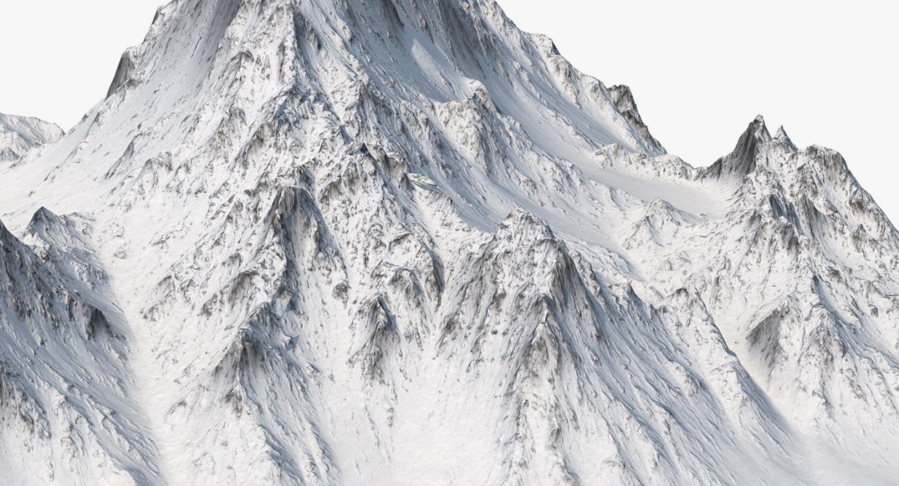 3D Snow Mountain model