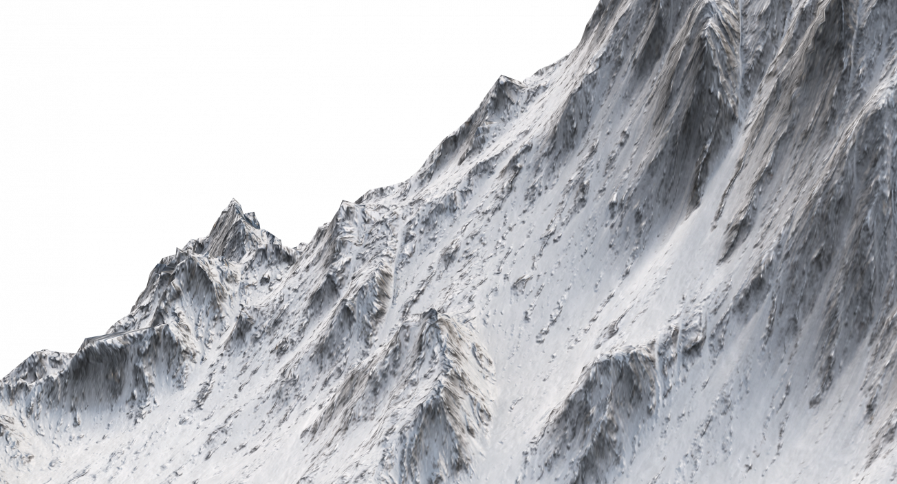 3D Snow Mountain model