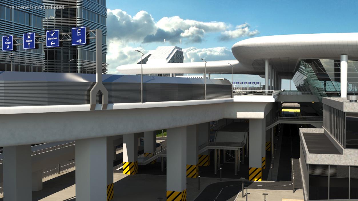 Airport Infrastructure with Aircrafts 3D