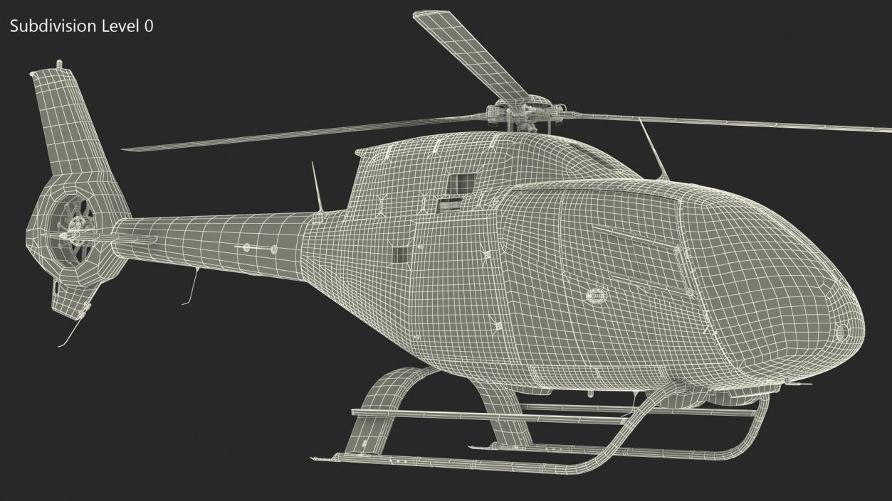 3D Eurocopter EC120 Colibri Rigged
