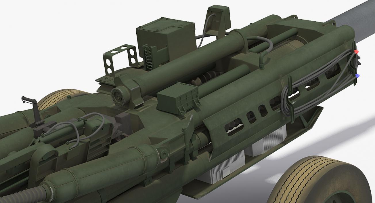 3D model M777 Howitzer 155mm Battle Position