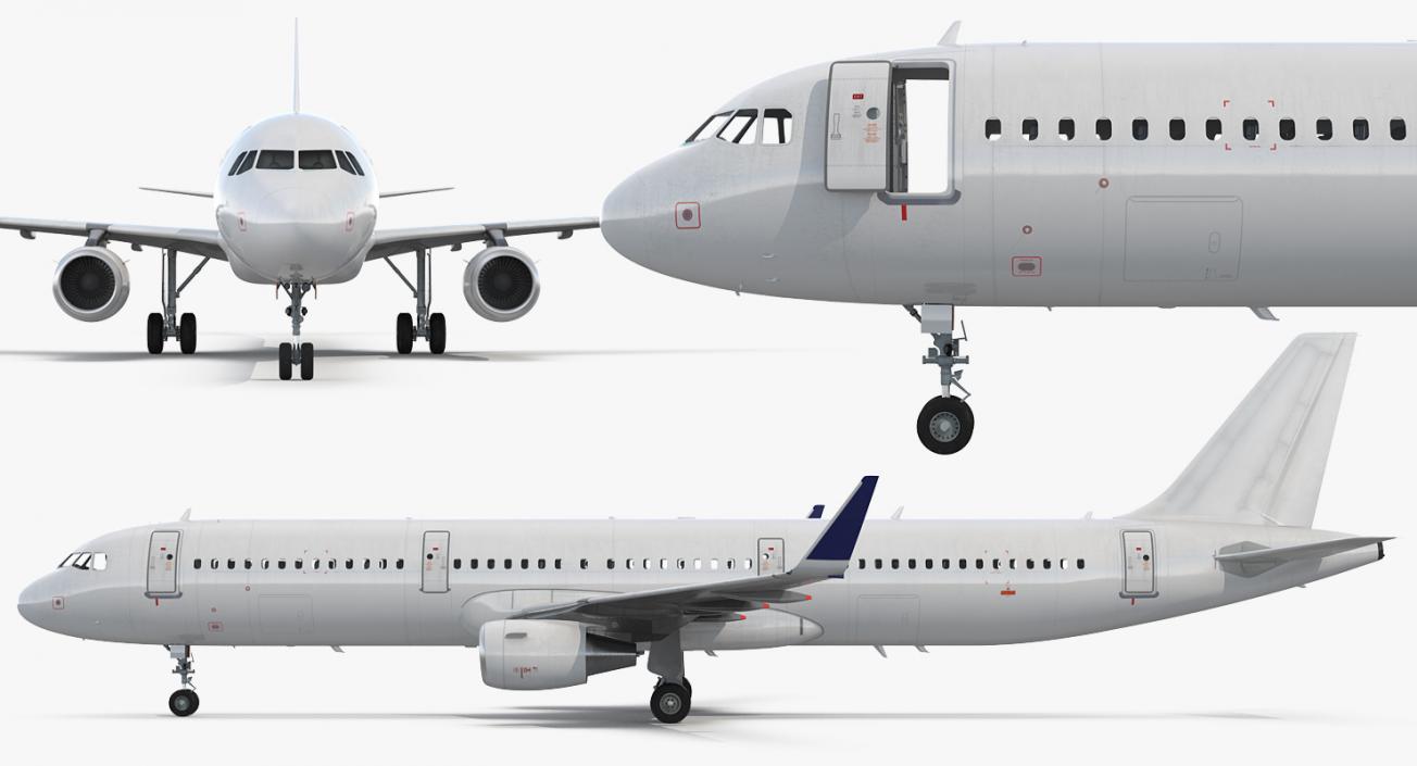 3D Airbus A321 Generic with Interior model