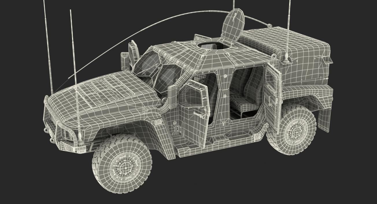 3D Hawkei PMV 4x4 High Mobility Protected Vehicle Rigged model