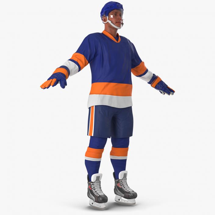 3D Generic Hockey Players Collection model