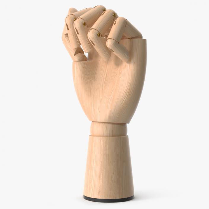 3D Wooden Hand for Drawing Fist Pose model