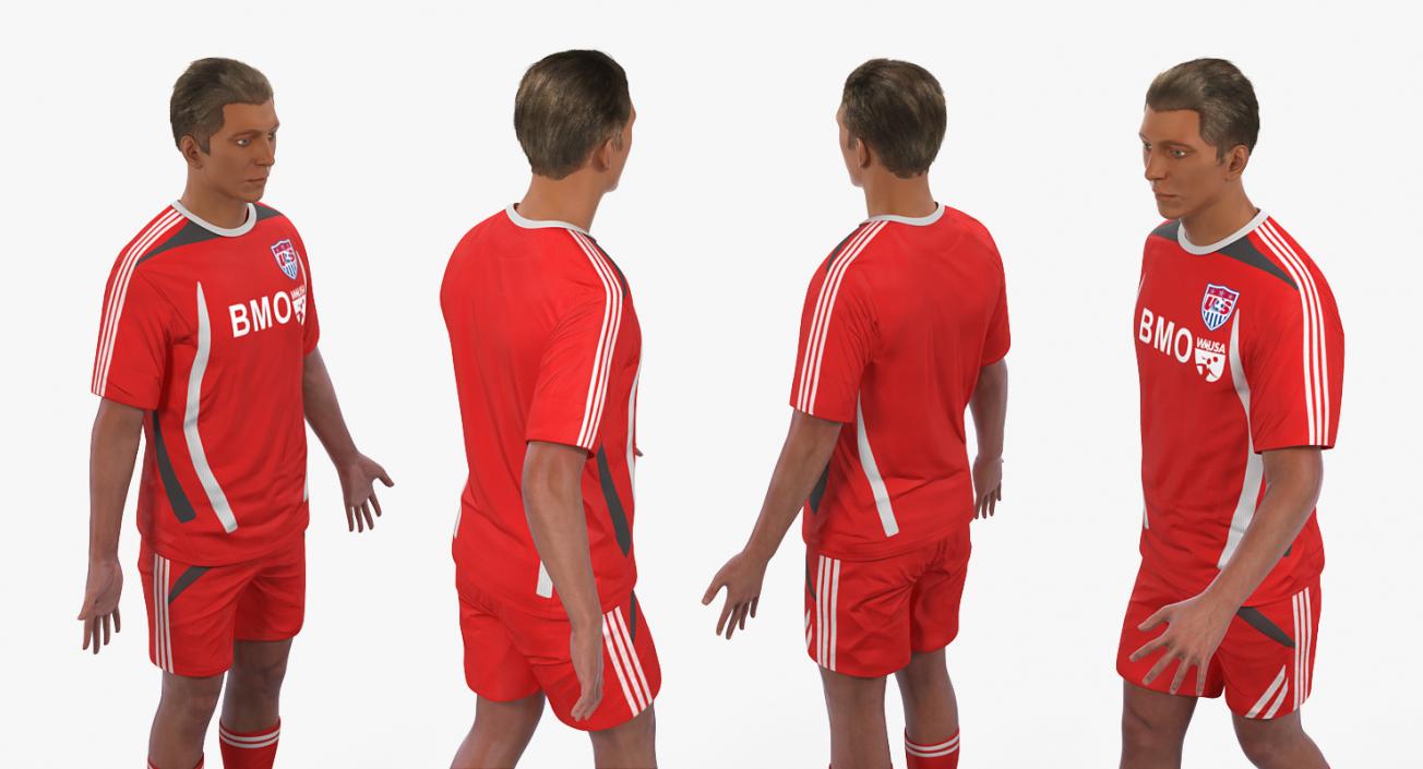Soccer or Football Player Rigged 2 3D model