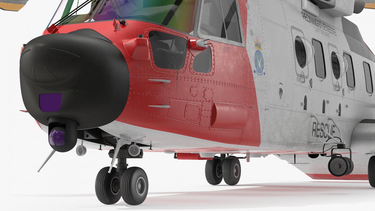 3D AgustaWestland AW101 Helicopter Norwegian Air Force