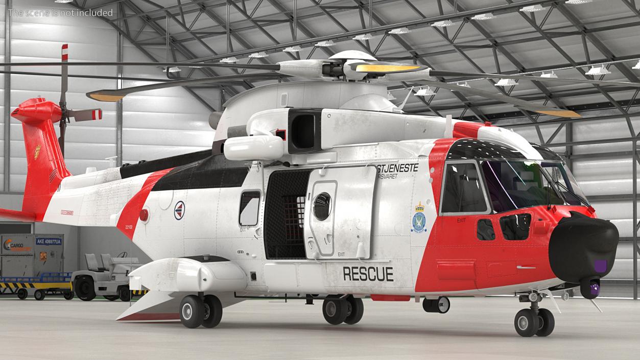 3D AgustaWestland AW101 Helicopter Norwegian Air Force