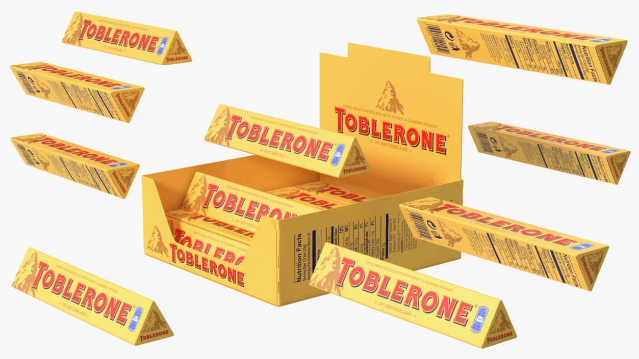 Toblerone Milk Chocolates Box 3D model
