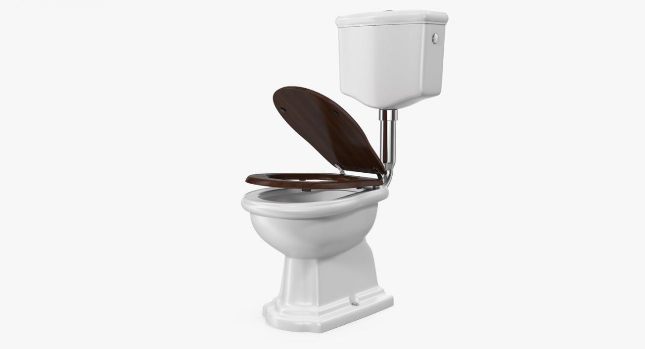 Old Style High Level Toilet 3D