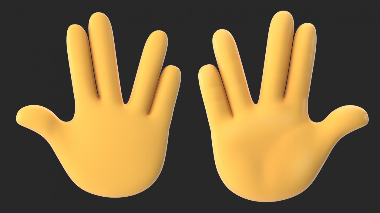 Vulcan Salute Emoji 3D model
