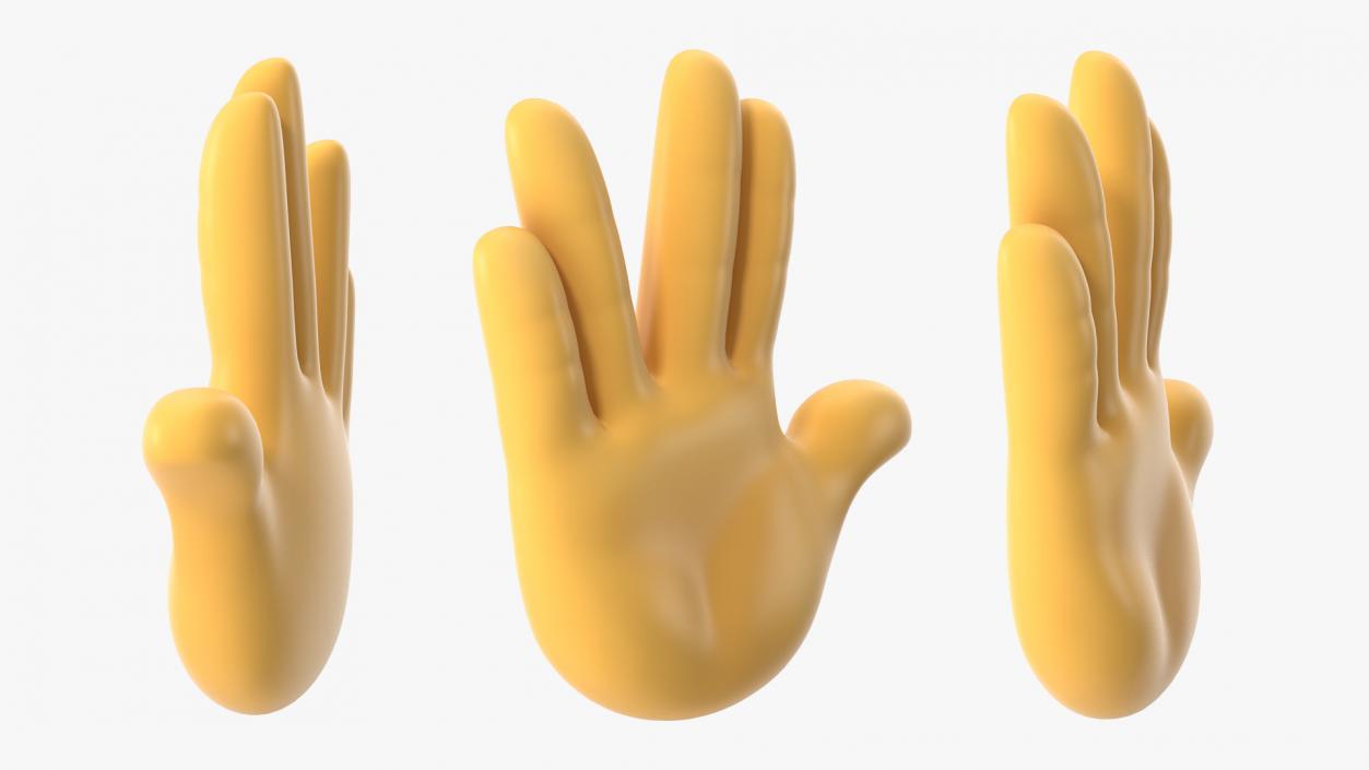 Vulcan Salute Emoji 3D model
