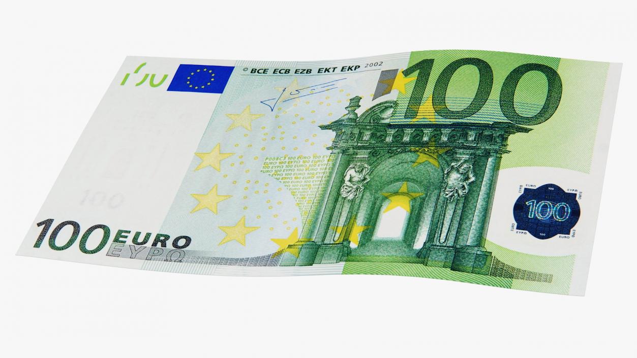 100 Euro Banknote 3D
