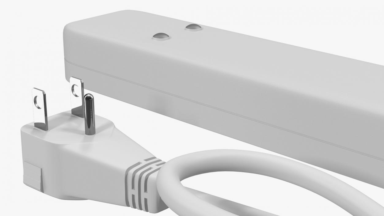 3D Power Strip US Plug 6 US Sockets USB