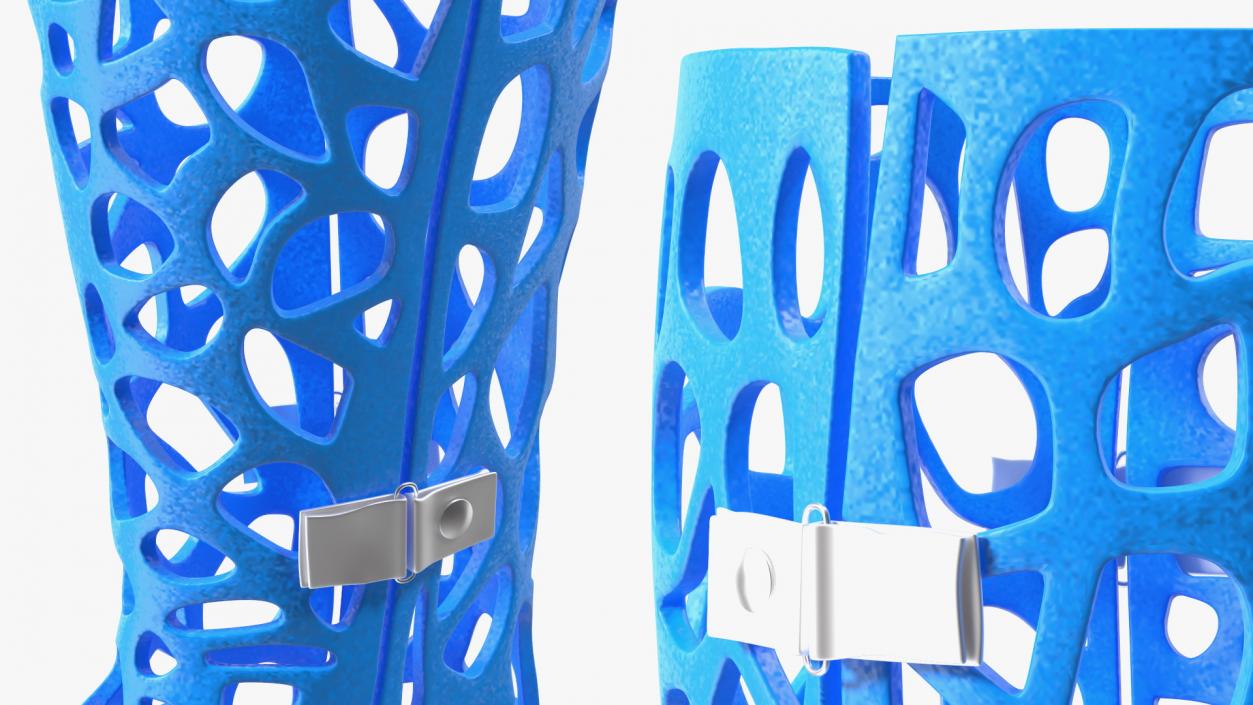 3D -Printed Orthopedic Cast Leg Blue model