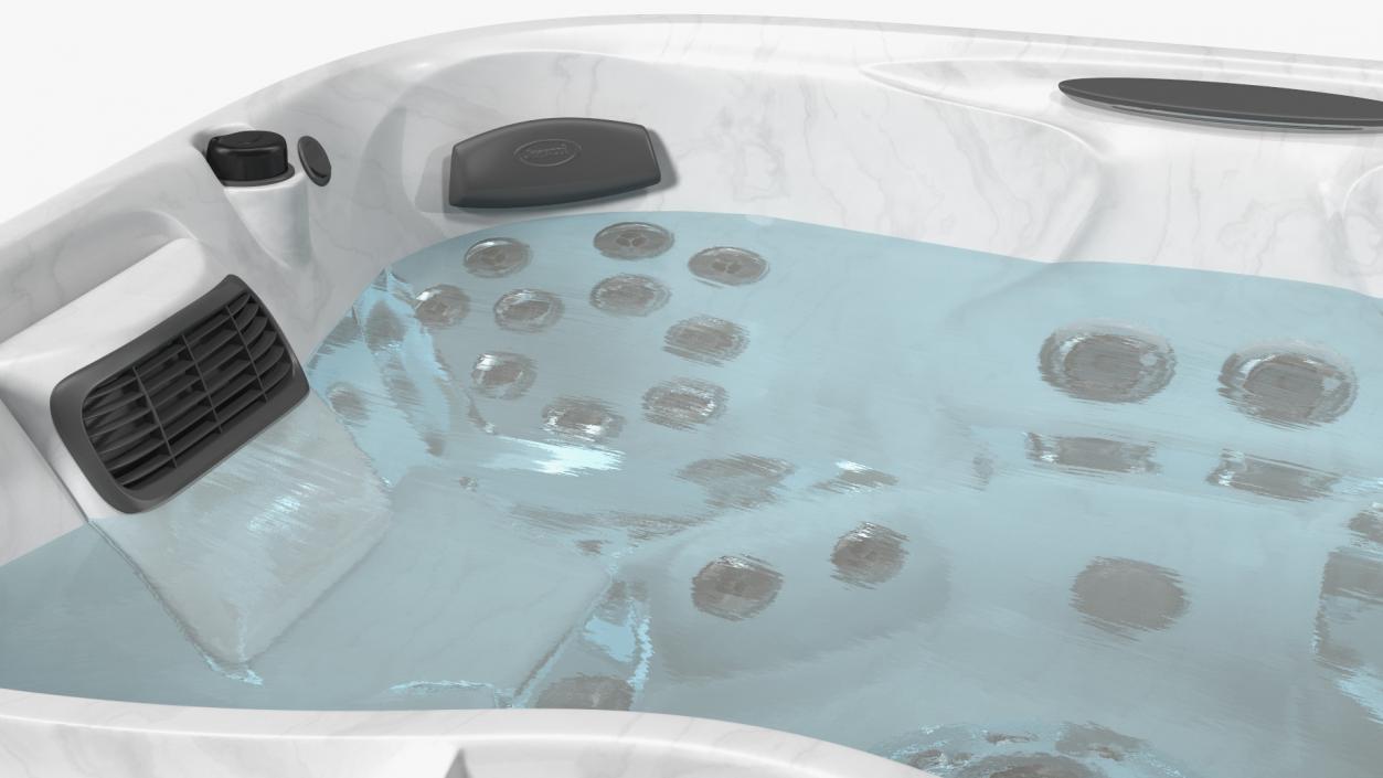 Jacuzzi J475 Spa Hot Tub Platinum with Water 3D model