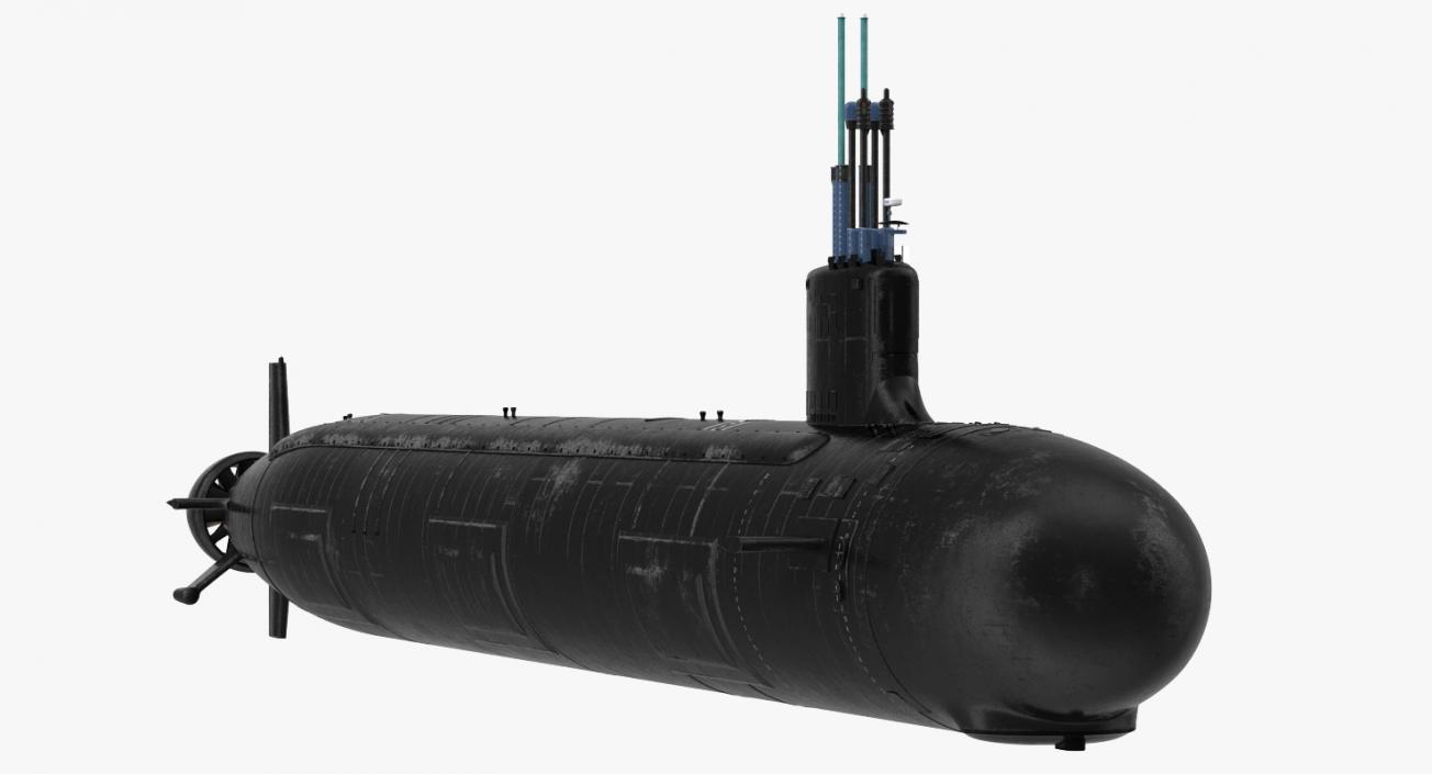3D American Military Submarines Rigged Collection
