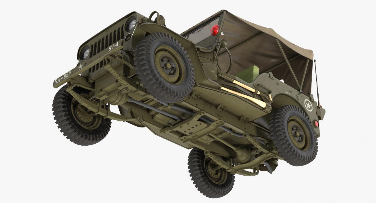 3D Jeep Willys 1944 Convertible model