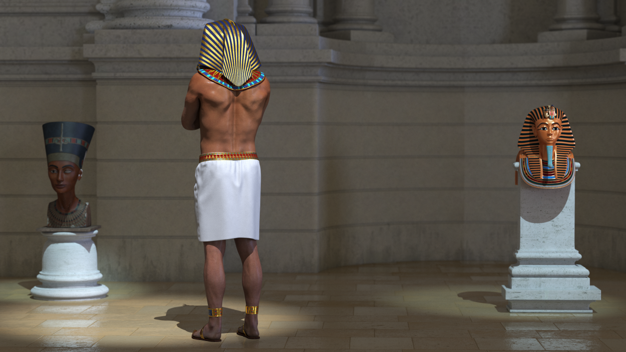 Egypt Pharaoh with Crook and Flail 3D model