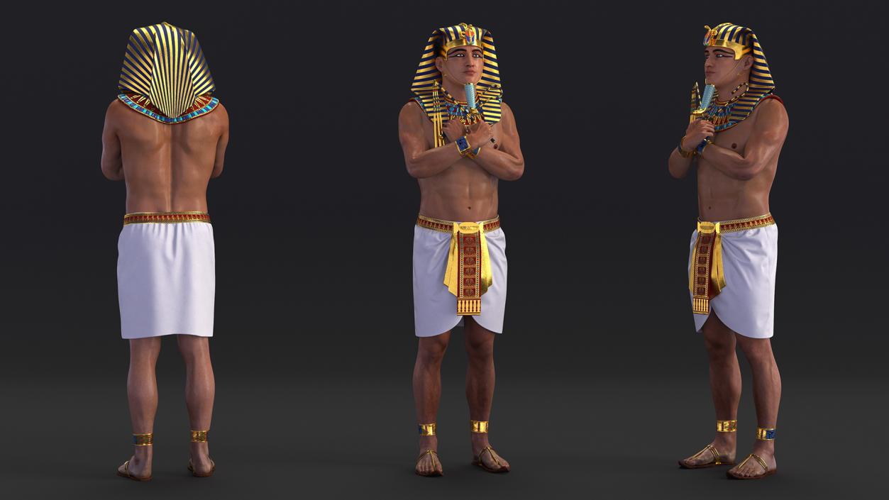 Egypt Pharaoh with Crook and Flail 3D model