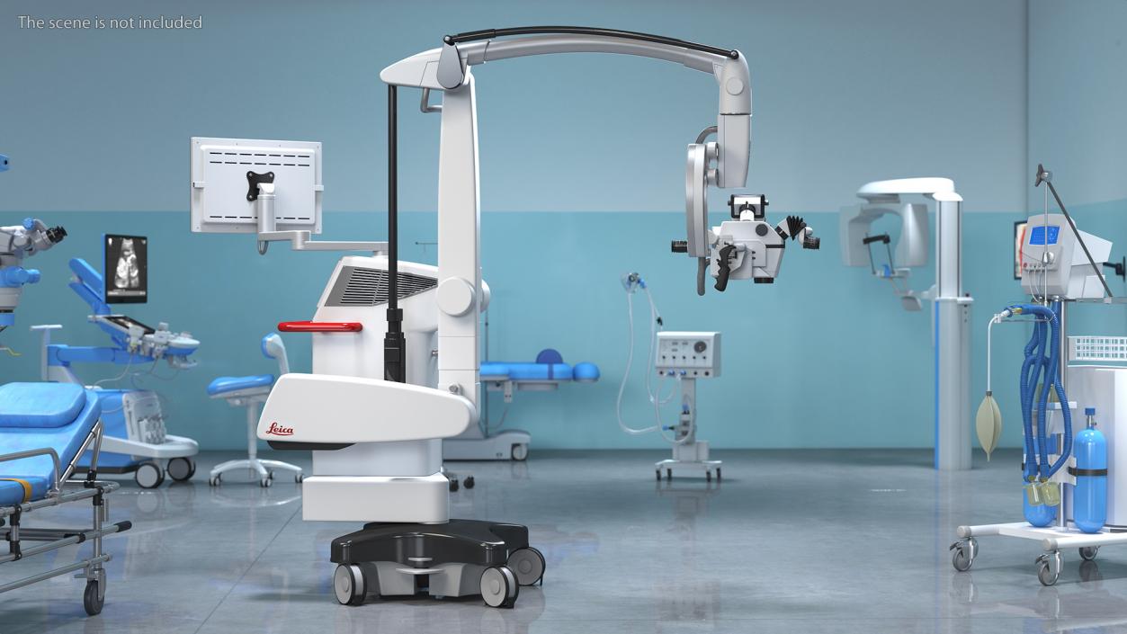 3D Precision Surgical Microscope Leica M530 OHX Rigged