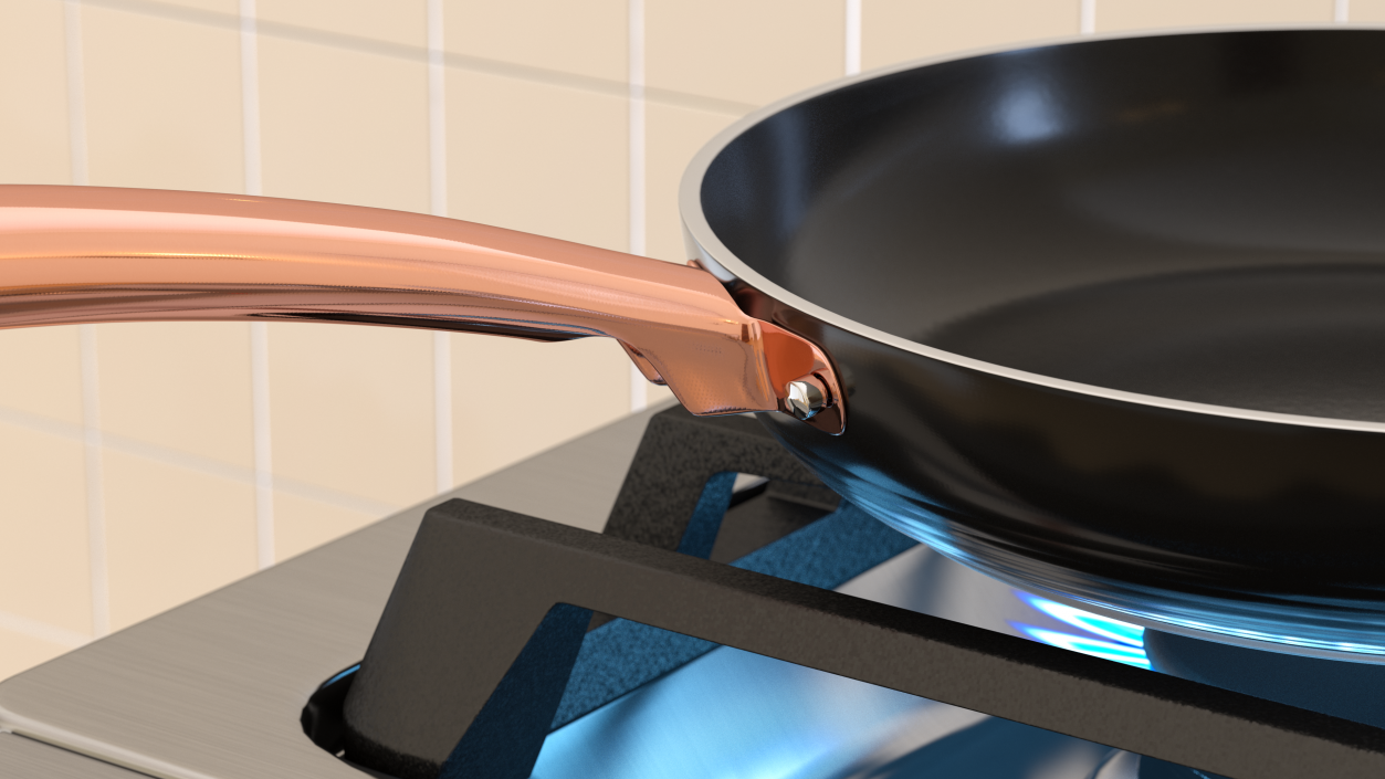 3D model Tower Frying Pan Set
