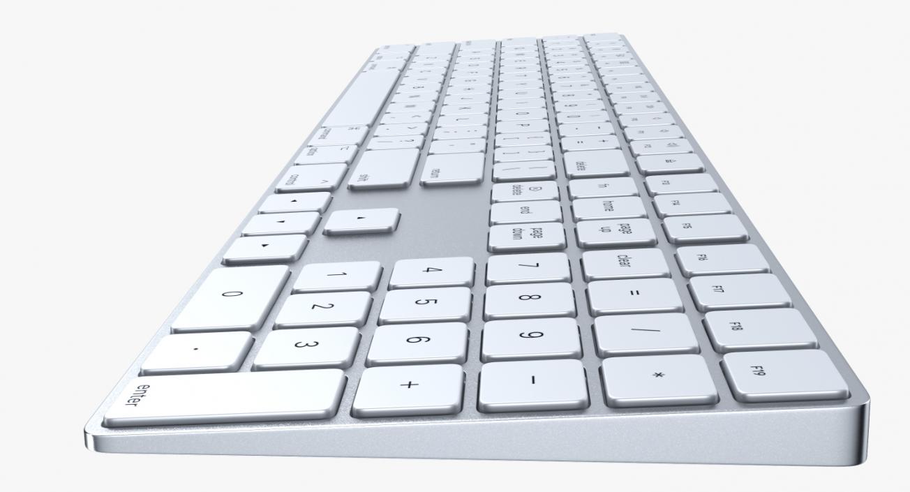 Apple Magic Keyboard 2 Silver 3D model
