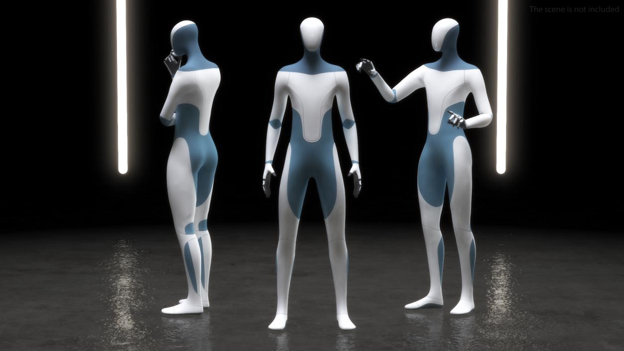 3D Robotic Humanoid Rigged model