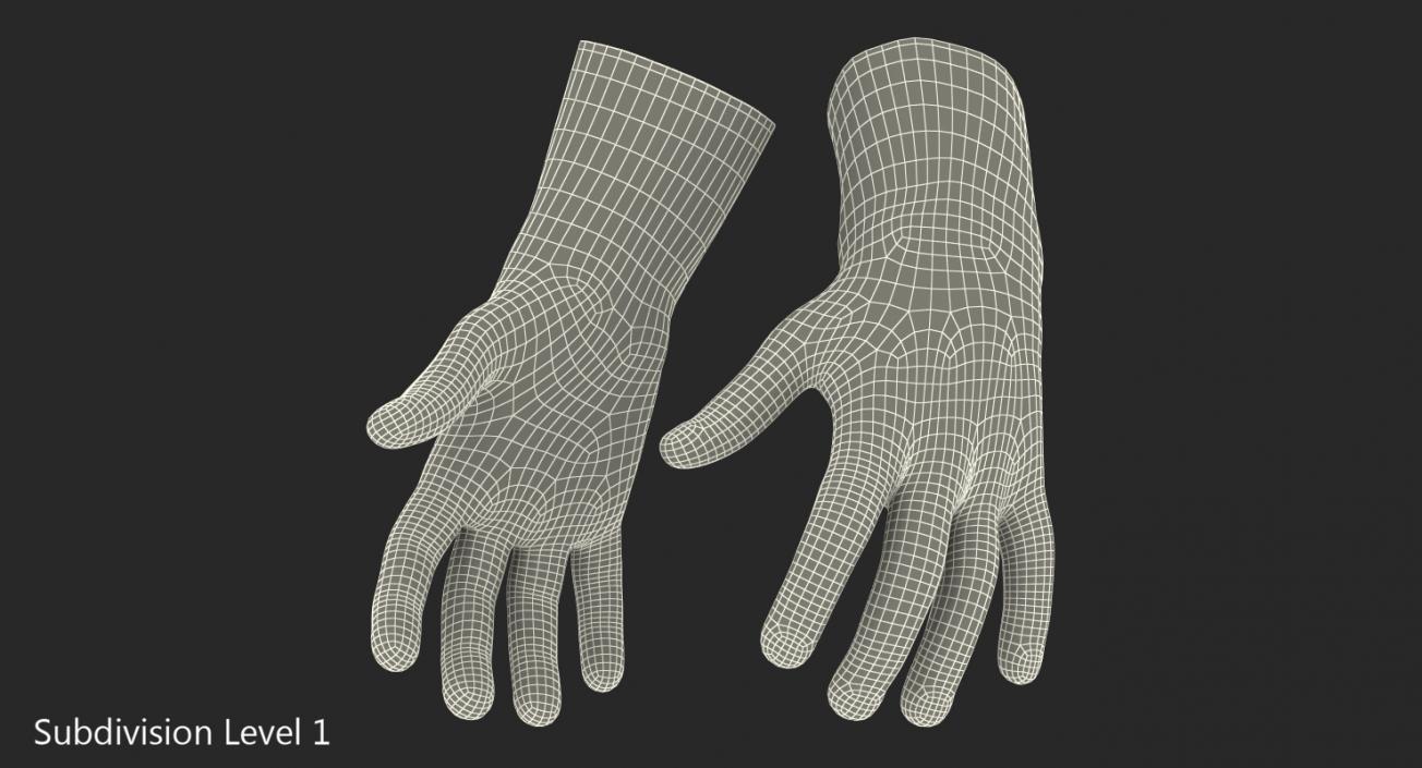 3D model Rubber Safety Gloves
