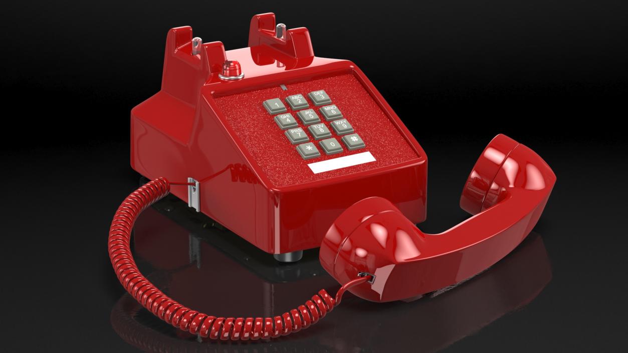 3D Bittel Retro Telephone Off Hook