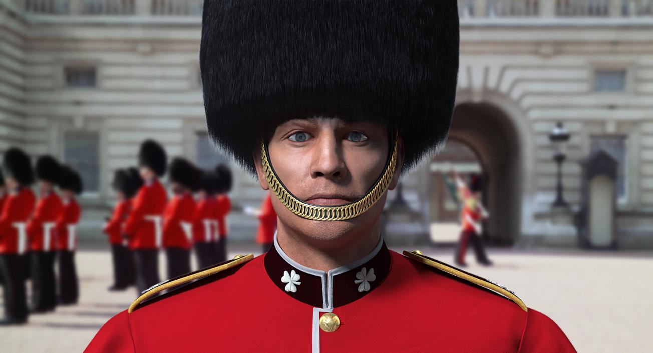 British Royal Guard Soldier Rigged 3D model