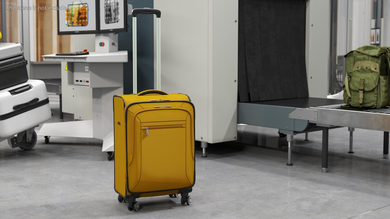 3D Softside Rolling Luggage Orange