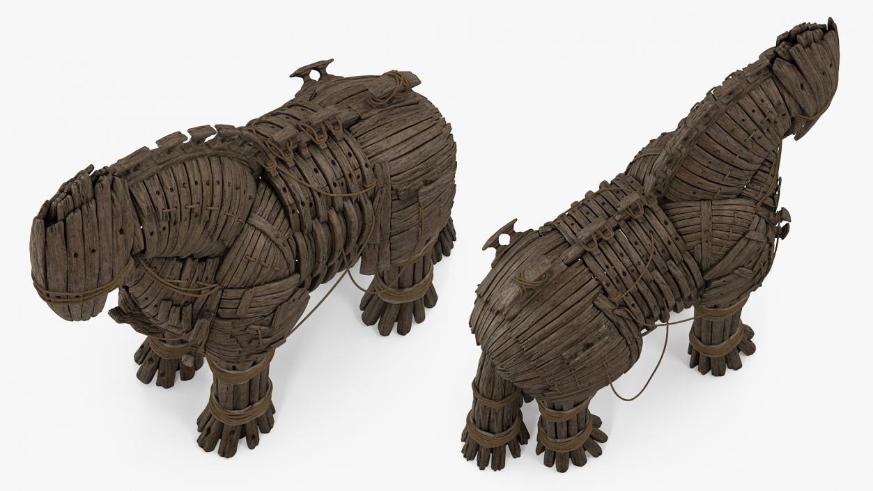 Wooden Trojan Horse 3D model