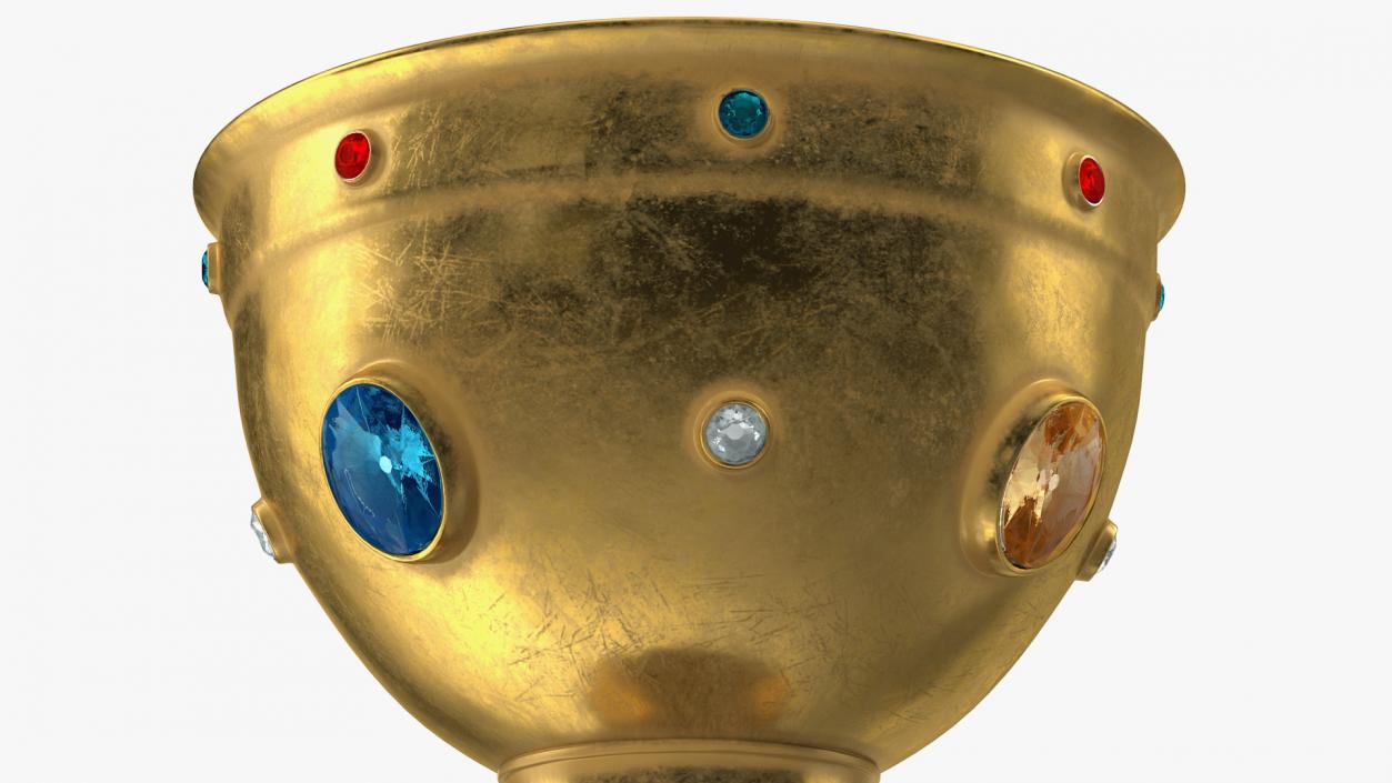 Antique Jeweled Gold Goblet 3D