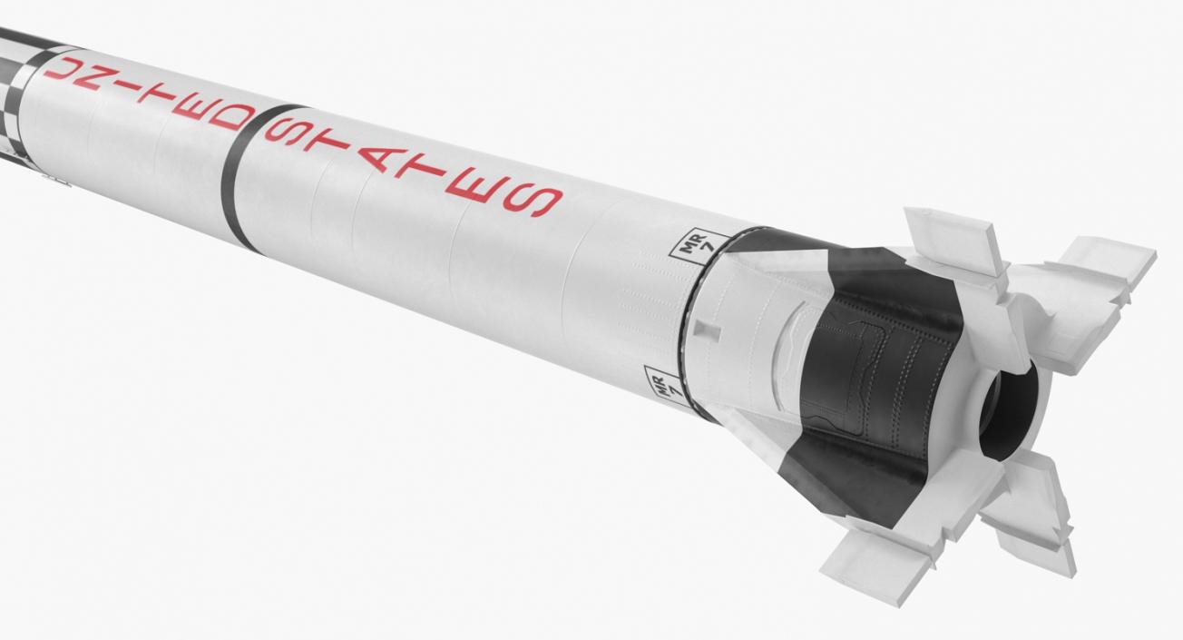 3D model Rocket Mercury Redstone 3