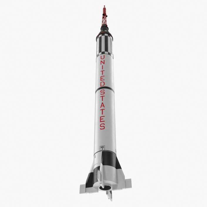 3D model Rocket Mercury Redstone 3