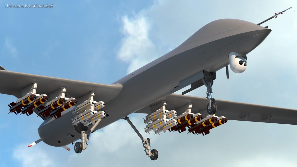 3D Hunter Killer Surveillance UAV Armed
