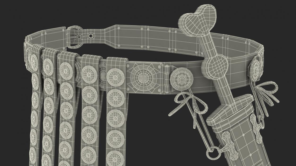3D Roman Belt with Pugio Dagger model