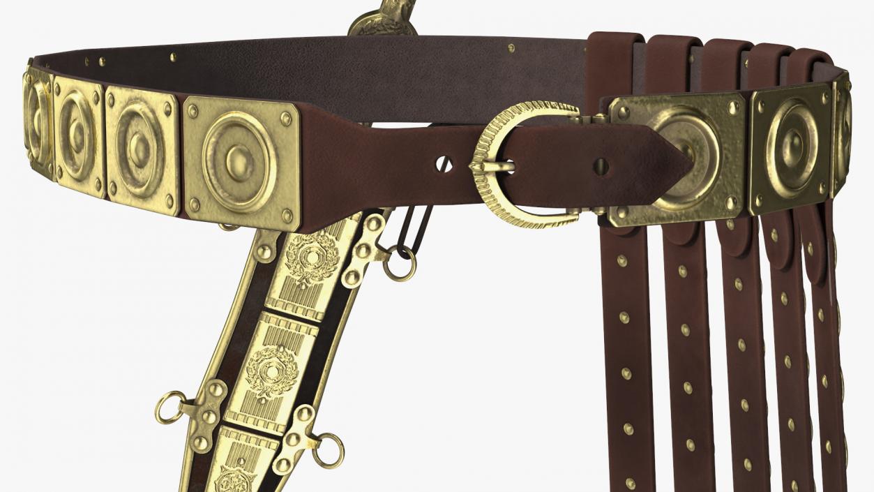 3D Roman Belt with Pugio Dagger model