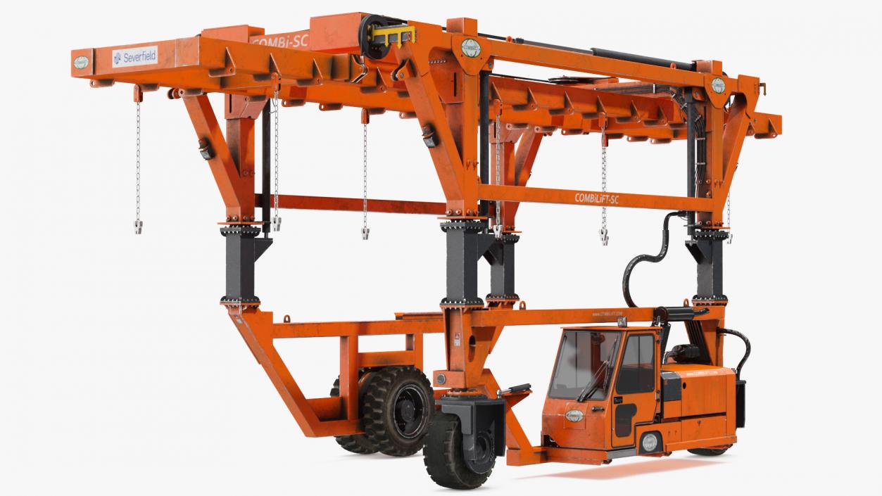 3D model Straddle Carrier Combilift SC Dirty