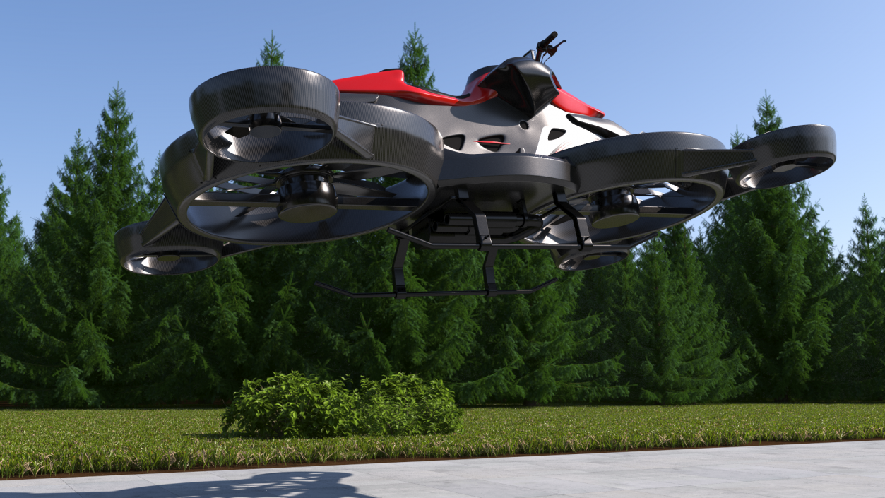 Hoverbike XTURISMO Red 3D