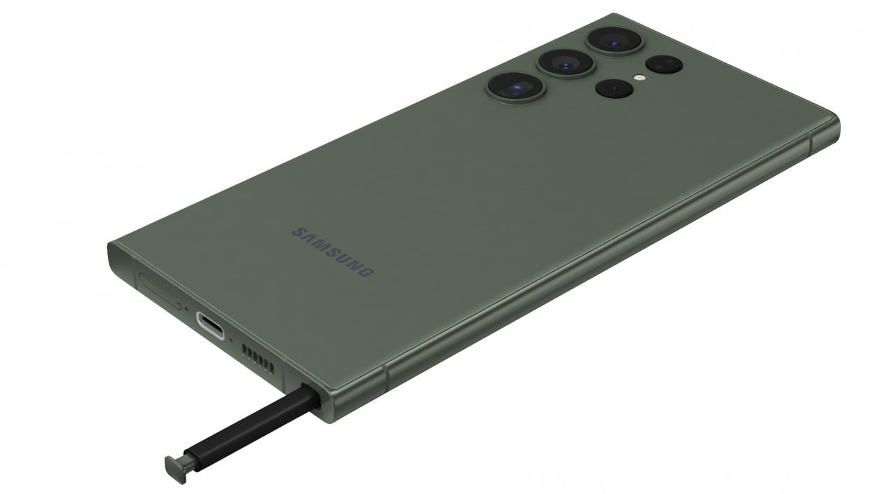 3D Smartphone Samsung Galaxy S23 Ultra Green